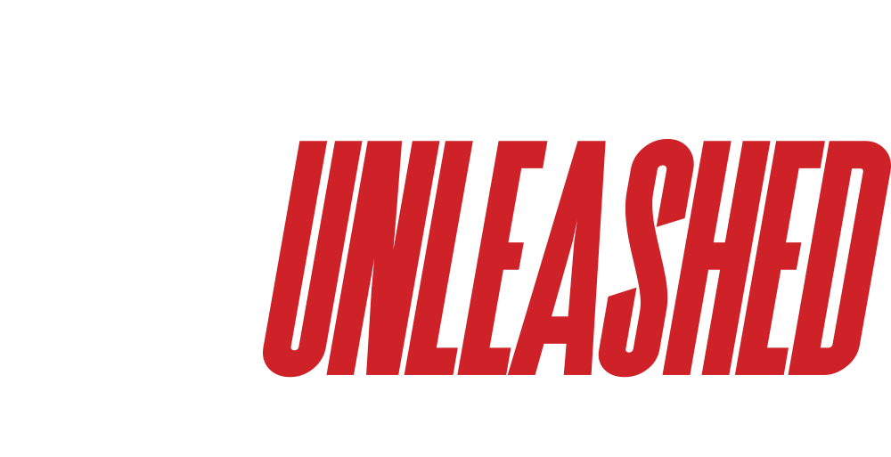 Unleashed tagline in bold red text