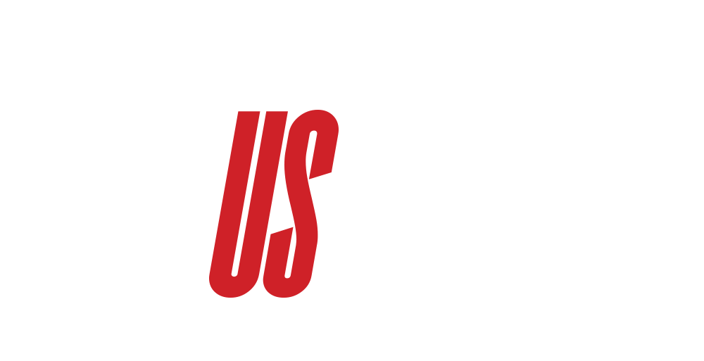 The word us as part of a page title in bold red text