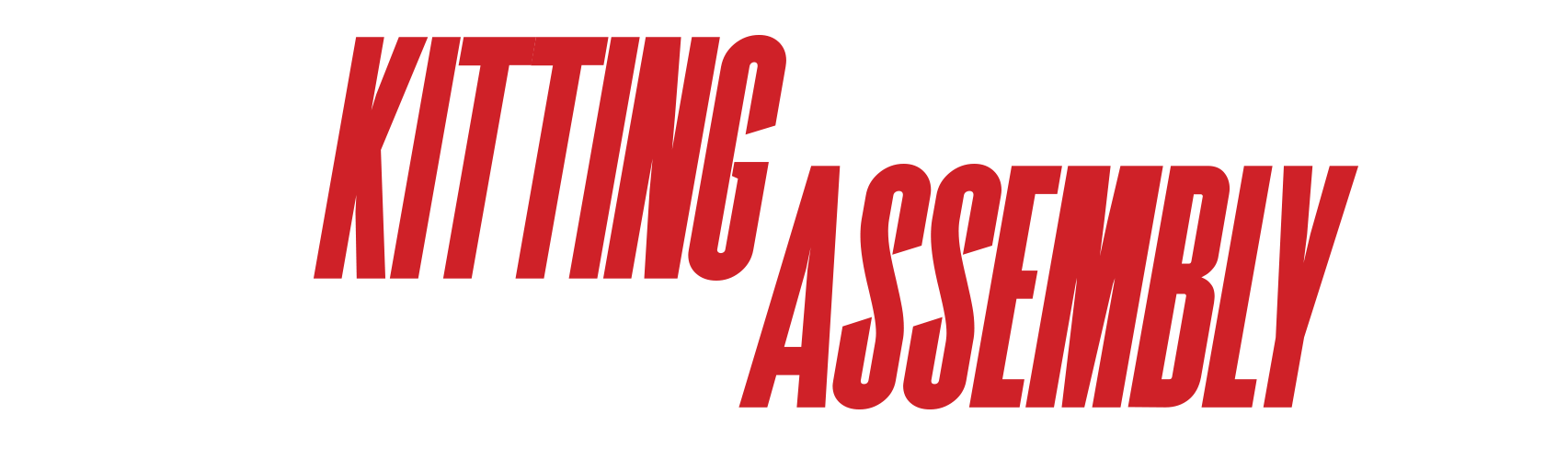 Kitting and Assembly page title in bold red text