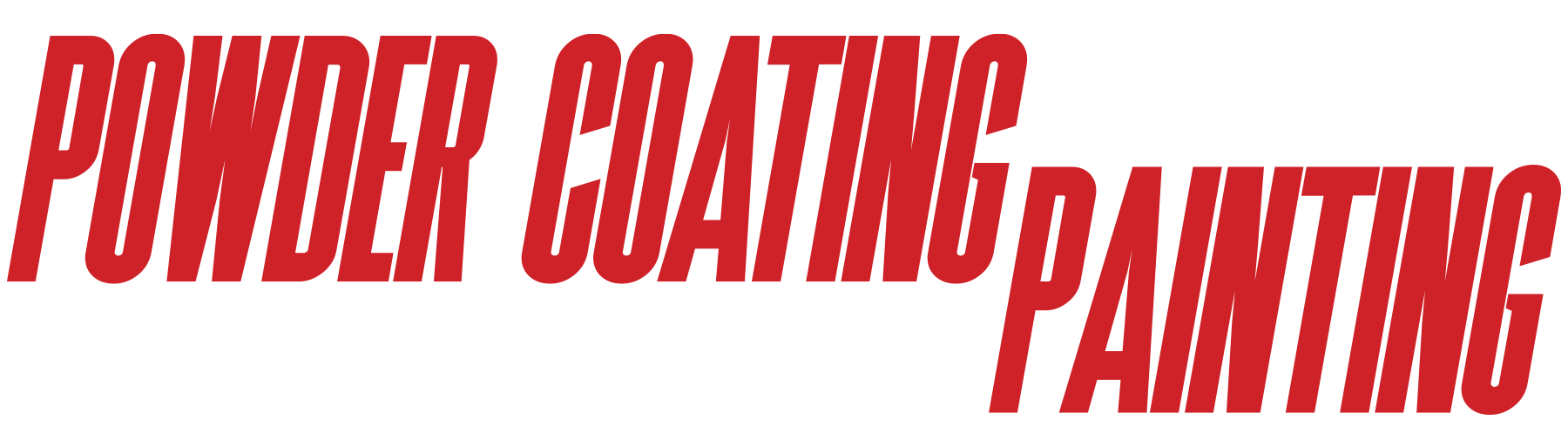 Powder Coating and Painting page title in bold red text