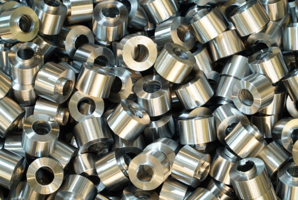 Shiny metal machining round parts
